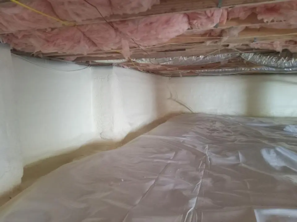 Crawl space encapsulation with closed-cell spray foam for Attic Insulation in Melbourne
